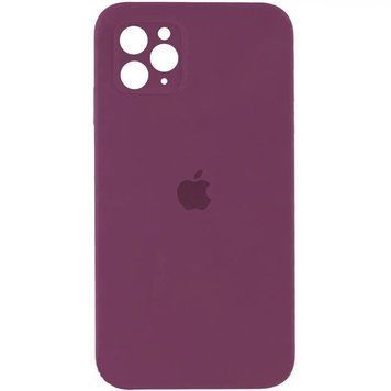 Силиконовый чехол с квадратными бортиками для iPhone 11 Pro Marsala 208-00882 фото