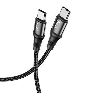 Кабель HOCO X50 Type-C to Type-C Exquisito 100W charging data cable(L=2M) Black 6931474734402 фото