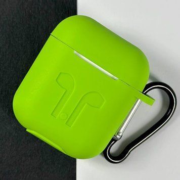 Силіконовий чохол із карабіном для навушників AirPods Pro Bright Green 203-00503 фото