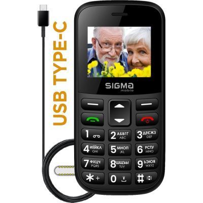 Мобильный телефон Sigma Comfort 50 EASY TYPE-C Black (4827798585214) 898-4827798585214 фото