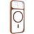 Чехол TPU+PC GETMAN Moon Clear with MagSafe для Apple iPhone 15 (6.1") Brown 656-08429 фото