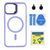 Чохол TPU+PC+Metal Stand Case with MagSafe and Camera Lenses для iPhone 14 Purple 214-03658 фото
