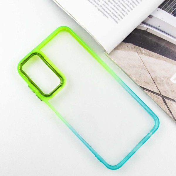 Чохол TPU+PC Fresh sip series для Samsung Galaxy A24 4G Бірюзовий / Лимонний 777-06584 фото