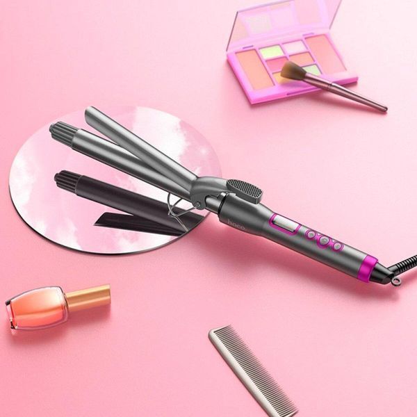 Гребінець для випрямлення волосся HOCO HP43 Electric manual curling iron with digital display(EU) Gray 656-02522 фото
