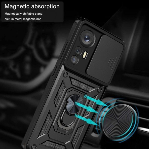 Ударостійкий чохол Camshield Serge Ring для Xiaomi 12T / 12T Pro Black 777-04554 фото