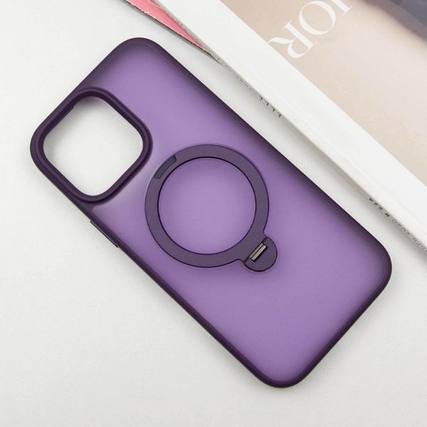 Чохол TPU+PC Metal Buttons with MagSafe Colorful HQ Ring для iPhone 14 Pro Max (6.7") Purple 555-00634 фото