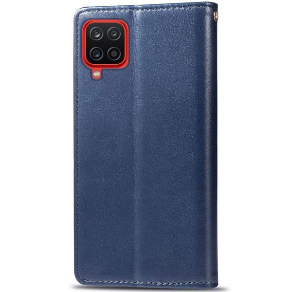 Кожаный чехол-книжка GETMAN Gallant (PU) для Samsung Galaxy A12 / M12 Синий 777-06534 фото