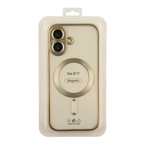 Чохол TPU Metallic Chrome Full Camera with Magsafe для iPhone 17 Chrome Gold 214-04607 фото
