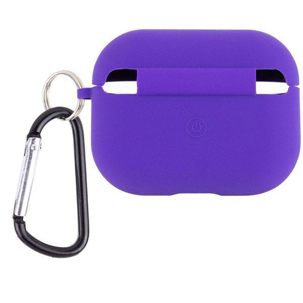 Силиконовый футляр с микрофиброй для наушников Airpods Pro 3 Ultra Violet 656-08103 фото