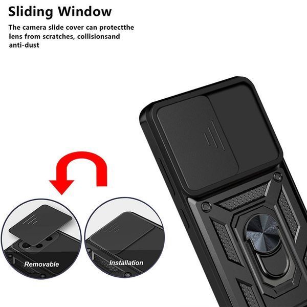 Ударостійкий чохол Camshield Serge Ring для Xiaomi 12T / 12T Pro Black 777-04554 фото