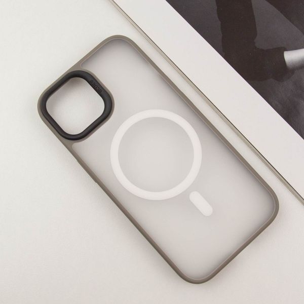 TPU+PC чохол Blueo Skin Friendly Frosted with MagSafe для Apple iPhone 15 (6.1") Grey 777-07912 фото