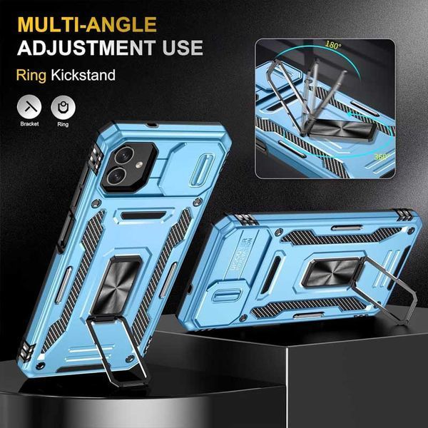 Ударостійкий чохол Camshield Army Ring для Samsung Galaxy A06 Light Blue 777-04968 фото