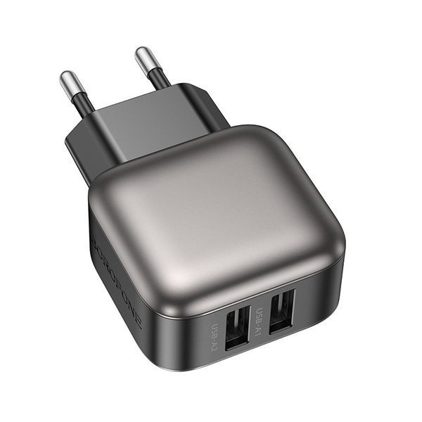 Сетевое зарядное устройство BOROFONE BAS51A Absolute dual-port charger Black 6941991116100 фото