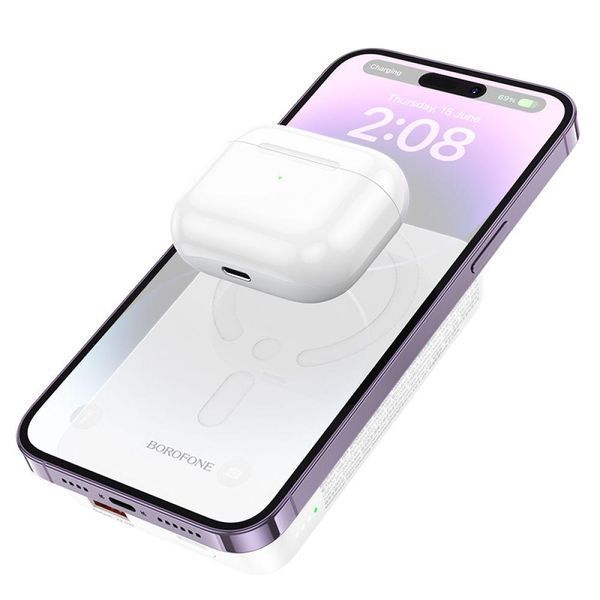 Power Bank Borofone BJ47 Quick PD20W magnetic wireless fast charging 10000mAh Чорний 656-01414 фото