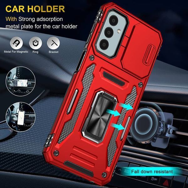 Ударопрочный чехол Camshield Army Ring для Samsung Galaxy M14 5G Red 777-05068 фото