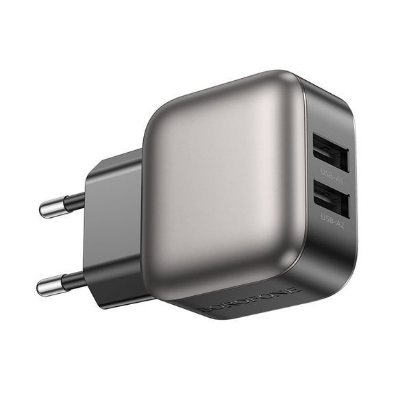 Сетевое зарядное устройство BOROFONE BAS51A Absolute dual-port charger Black 6941991116100 фото