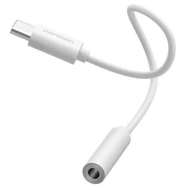 Перехідник Type-C to 3.5mm DENMEN DU01 Білий 209-00150 фото