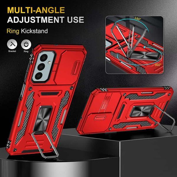 Ударопрочный чехол Camshield Army Ring для Samsung Galaxy M14 5G Red 777-05068 фото
