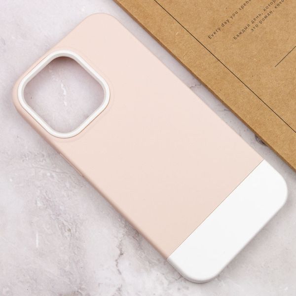 Чехол TPU+PC Bichromatic для Apple iPhone 13 Pro (6.1") Grey-beige / White 555-03984 фото