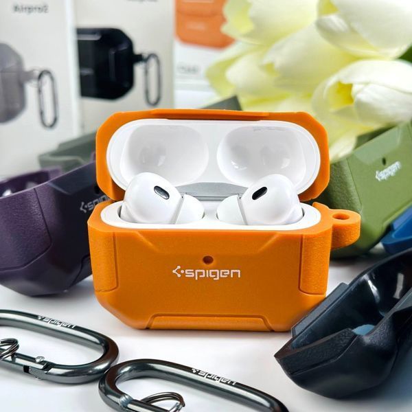 Футляр для навушників з карабіном для AirPods 3 Leather Armor Carabin Blue 203-00453 фото