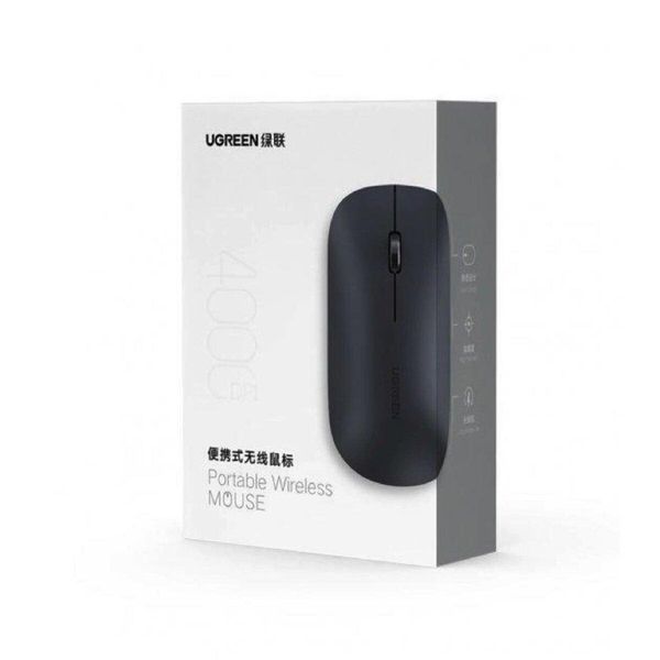Манипулятор мыши UGREEN MU001 Portable Wireless Mouse (Black) 656-03231 фото
