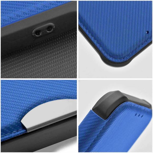 Кожаный чехол-книжка GETMAN Razor (PU) для Samsung Galaxy A06 Blue 777-07683 фото