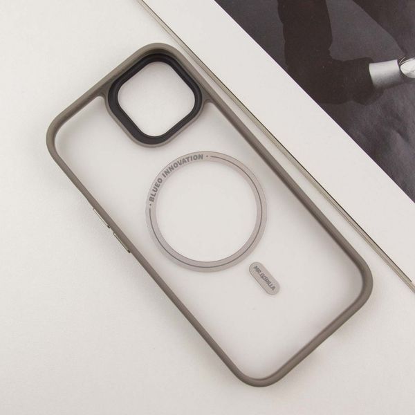 TPU+PC чохол Blueo Skin Friendly Frosted with MagSafe для Apple iPhone 15 (6.1") Grey 777-07912 фото