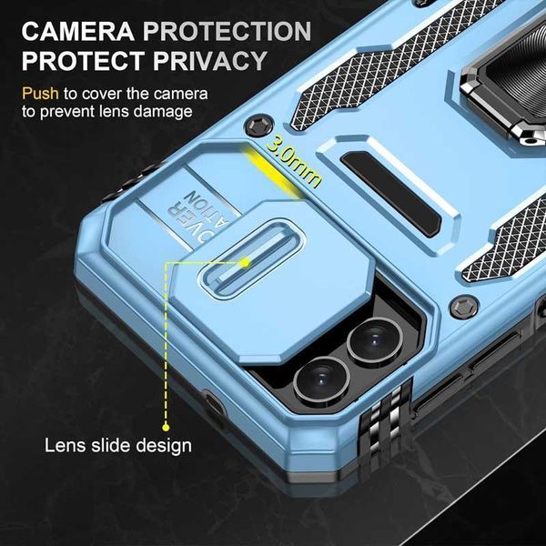 Ударостійкий чохол Camshield Army Ring для Samsung Galaxy A06 Light Blue 777-04968 фото