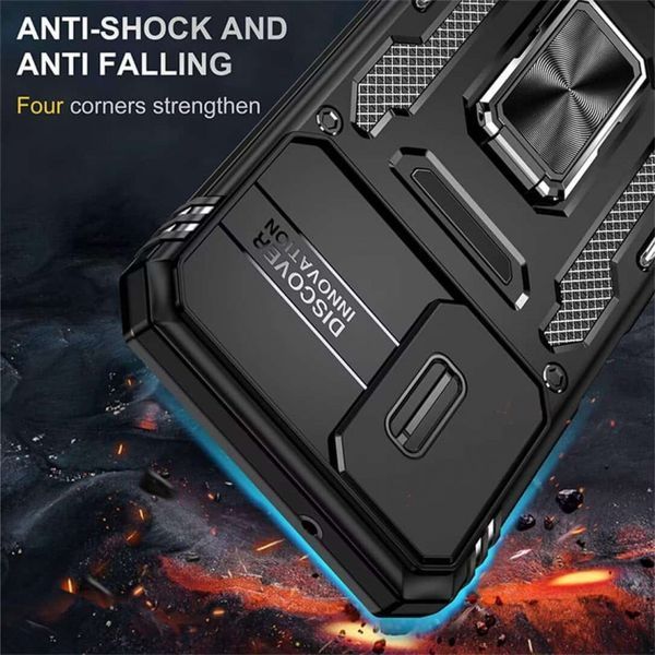 Ударостійкий чохол Camshield Army Ring для Samsung Galaxy S23 FE Black 777-05018 фото