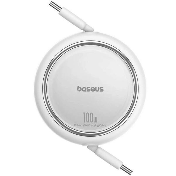 Кабель Baseus Free2Draw Mini Retractable Charging Cable Type-C to Type-C 100W 1m Moon White P10364500211-00 фото