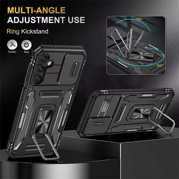Ударостійкий чохол Camshield Army Ring для Samsung Galaxy S23 FE Black 777-05018 фото