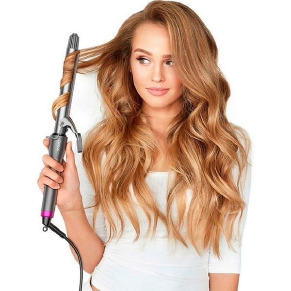 Гребінець для випрямлення волосся HOCO HP43 Electric manual curling iron with digital display(EU) Gray 656-02522 фото