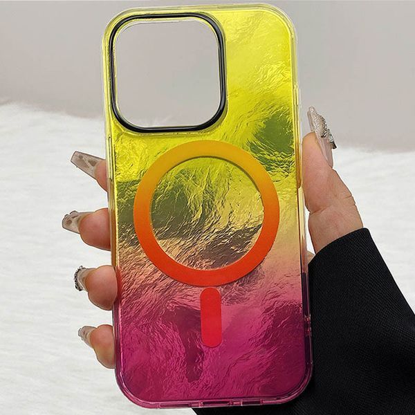 Чохол TPU Shiny Mountain (MagFit) для Apple iPhone 14 Pro (6.1") Yellow / Pink 555-02902 фото