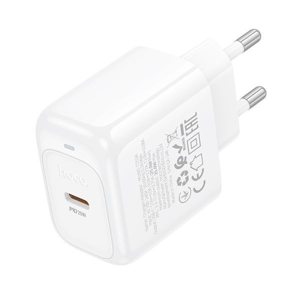 Мережевий зарядний пристрій HOCO CS53A Surplus single port PD25W charger White 6942007631488 фото