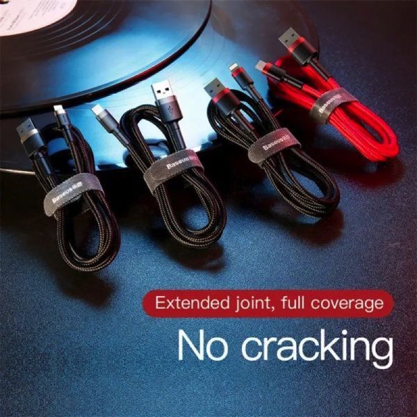Кабель Baseus Cafule Cable USB For Lightning 1.5A 2m Gold+Black CALKLF-CV1 фото