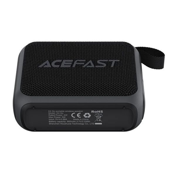 Портативна колонка ACEFAST K4 Go portable wireless speaker, 5W, IPX7, Black 6974316285113 фото
