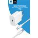 Комплект быстрой зарядки для iPhone WUW T74 Type-C to Lightning PD20W Белый 209-00264 фото 4