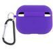 Силиконовый футляр с микрофиброй для наушников Airpods Pro 3 Ultra Violet 656-08103 фото 2