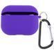 Силиконовый футляр с микрофиброй для наушников Airpods Pro 3 Ultra Violet 656-08103 фото 1
