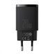 МЗП Baseus Compact Quick Charger 20W QC+ PD (1Type-C + 1USB) Black CCXJ-B01 фото 1