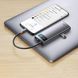 USB-хаб Baseus Metal Gleam Series 4-in-1 Multifunctional Type-C HUB Docking Station Gray （Type-C to USB3.0*3+RJ45*1） WKWG070113 фото 6