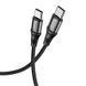Кабель HOCO X50 Type-C to Type-C Exquisito 100W charging data cable(L=2M) Black 6931474734402 фото 1