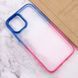 Чохол TPU+PC Fresh sip series для Apple iPhone 12 Pro / 12 (6.1") Рожевий / Синій 777-06734 фото 3