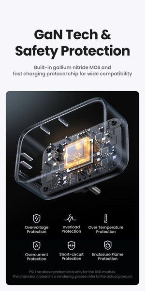 Мережевий зарядний пристрій UGREEN CD314 30W Outlet Extender EU (2A1C) (UGR-90613) 656-03185 фото
