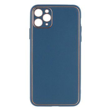 Чохол Leather Gold with Frame для iPhone 11 Pro Max Navy Blue 207-00340 фото