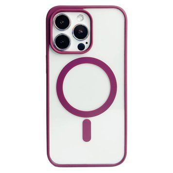 Силиконовый чехол Clear Color Case with MagSafe для iPhone 11 Pro Max Бордовый 214-00406 фото