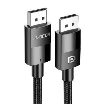 Кабель UGREEN DP114 DP 1.4 Male to Male Plastic Case Braided Cable 1m (UGR-80390) UGR-80390 фото