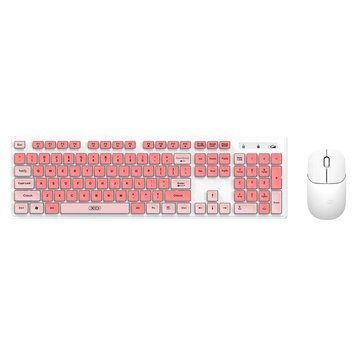 Беспроводной комплект XO KB-05 2.4G Wireless keyboard and mouse set Pink 999-00001 фото
