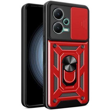Ударопрочный чехол Camshield Serge Ring для Xiaomi Poco X5 5G / Note 12 5G Red 777-04523 фото