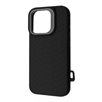 Чехол Kajsa Snake Pattern with Magnetic Ring iPhone 16 Pro Max Black 656-08154 фото